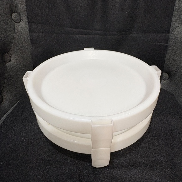Vintage TUPPERWARE Divide A Rack Pie Stackers Set of 2 #511-3 - Picture 4 of 4